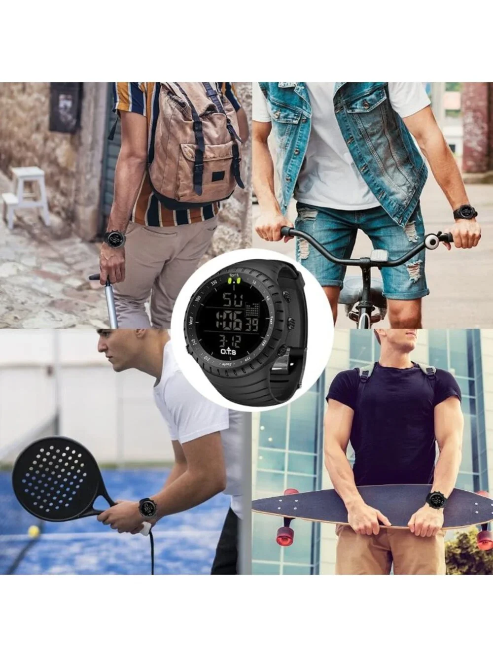 Men's Waterproof Digital Sports Watch | Tactical LED Backlight Timepiece